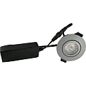 recessed luminaire LOW PROFILE round IP54, grey dimmable 6W 510lm 4000K