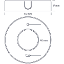 SLV ring for ALINA G2, brushed aluminium