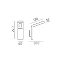 ACB outdoor wall luminaire ZEN 16/2038-25 IP65, anthracite