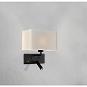 wall luminaire ROMEO 16/3971 with switch, with USB connection, adjustable E27 IP20