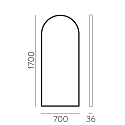 ACB mirror without lighting GIORGIA 3994, black