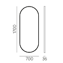 ACB mirror without lighting DANIELA 9755, black glossy