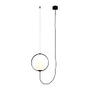 pendant luminaire HALO 3815/1 1 flame IP20, opal, black