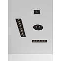 ACB recessed luminaire INVISIBLE 3980/85 IP20, black 9W 680lm 3000K 36� 36�