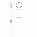 ACB bollard lamp BRISK 2085 IP65, anthracite