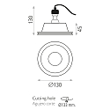 ACB recessed luminaire YOTA GU10 IP20, white  CRI >80