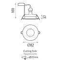 ACB Outdoor Recessed luminaire 3554/8, IP54, GU10 max. 10W (LED), white
