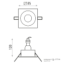 ACB ceiling recessed luminaire VELT GU10 IP64, white 