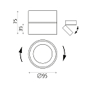 ACB ceiling recessed luminaire MAKO round IP20, white 