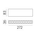 ACB ceiling luminaire INVISIBLE 3980/272 IP20, black