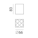 ceiling luminaire INVISIBLE 3980/66 IP20