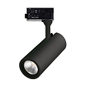 LED 3-phase track spot ISQUIA 4117/6, COB, 13W 3000K 1200lm, CRI-95, adjustable, incl. adapter, black