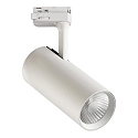 LED 3-phase track spot ISQUIA 4117/9, COB, 27W 3000K 2625lm, CRI-95, adjustable, incl. adapter, white