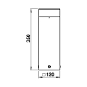 Albert socket luminaire TYPE NO 2292 square, short, switchable IP54, anthracite