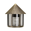 Outdoor Wall luminaire Country style Conical roof modern Type No. 3222, half shape, direct mounting, E27, brown brass