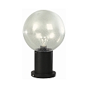 Pedestal luminaier Type No. 0503 with glass ball � 25cm, E27, black matt / crystal glass