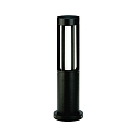 Outdoor Pedestal luminaire Type No. 0507, IP44, height 50cm, E27 max. 20W (LED), cast alu / opal glass, black matt