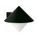 Outdoor Wall luminaire Type No. 0617 with direct wall mounting, IP44, E27 QA55 max. 57W, cast alu / opal glass, black matt