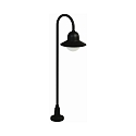 Path light Type No. 2005, height 120cm, IP44, E27 QA55 max. 75W, cast alu / opal glass, black