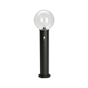 Bollard light Type No. 2012 with motion sensor (Type 2010), with glass ball � 25cm, E27, black matt / crystal glass