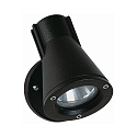 Outdoor Ceiling Spot Type No. 2153, IP54, E27 PAR20 max. 50W, rotatable, pivotable, incl. 250cm connector cable, black matt
