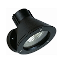 Outdoor Wall Spot Type No. 2155, IP54, E27 PAR30 max. 75W, rotatable, pivotable, cast alu / safety glass, black matt