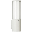Outdoor Wall luminaire Type No. 0311, IP44, E27 max. 20W (LED), stainless steel / acrylic glass + opal glass inside, white
