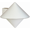 Outdoor Wall luminaire Type No. 0617 with direct wall mounting, IP44, E27 QA55 max. 57W, cast alu / opal glass, white