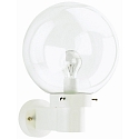 Outdoor Wall luminaire Type No. 0633 with bubble glass ball � 25cm, E27, white