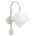 Outdoor Wall luminaire Type No. 0645 with motion sensor (Type No. 0646), IP44, E27 QA55 max. 57W, cast alu / glass, white