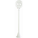 Path light Type No. 2003, E27, height 120cm / ball-� 25cm, E27 QA55 max. 57W, cast alu / bubble glass clear, white