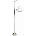 Path light Type No. 2005, height 120cm, IP44, E27 QA55 max. 75W, cast alu / opal glass, white
