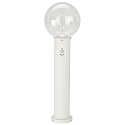 Bollard light Type No. 2012 with motion detector (Type 2010), with glass ball � 25cm, E27, white / clear glass