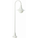 Path light Type No. 2081, height 120cm, IP44, E27 QA55 max. 57W, cast alu / opal glass, white