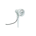 Ground spike spot Type No. 2123, IP54, E27 PAR38, max.120W, rotatable and swiveling, incl. 250cm connector cable, white