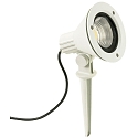 LED Ground spike spot Type No. 2356, IP54, 16W 3000K 2240lm 30�, rotatable, swiveling, dimmable, cast alu / glass, white matt