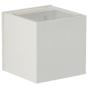 LED Outdoor Wall spot Type No. 2372 - 2-sided, wide/wide, square, IP44, 230V AC/DC, 2x 3W 3000K 330lm, glass, white