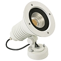 LED Outdoor Wall spot Type No. 2381, IP54, 29W 3000K 4480lm 30�, rotatable, swiveling, dimmable, cast alu / glass, white matt