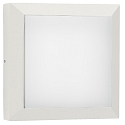 Outdoor LED Wall and Ceiling luminaire Type No. 6560, IP54 IK08, 19 x 19cm, 8W 3000K 880lm, cast alu, dimmable, white matt