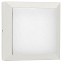 Outdoor LED Wall and Ceiling luminaire Type No. 6562, IP54 IK08, 32 x 32cm, 20W 3000K 2000lm, cast alu, dimmable, white matt