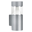 LED Outdoor Wall luminaire Type No. 0275, 9W 1000lm, IP54 IK08, 9W 3000K 1000lm, glass clear, opal inner cone, silver matt