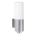 outdoor wall luminaire TYPE NO 0378 with sensor, with motion detector E27 IP54, stainless steel dimmable