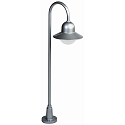 Path light Type No. 2005, height120cm, IP44, E27 QA55 max. 75W, cast alu / opal glass, silver matt