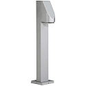 LED Bollard light Type No. 2078, IP43, 76.5cm, 230V AC/DC, 4.5W 3000K 330lm, cast alu / bubble glass clear, silver matt
