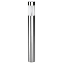 Bollard light Type No. 2246, IP44, height 90cm, E27 QA55 max. 57W, stainless steel / opal glass