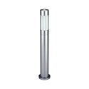 Bollard light Type No. 2249, E27, IP44, height 90cm, E27 QA55 max. 57W, cast alu / opal glass, silver