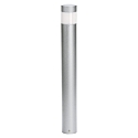 LED Bollard light Type No. 2294, 360� symmetrical, 9W 3000K 1000lm aluminum / plastic opal, silver matt