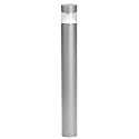 LED Bollard light Type No. 2295, 360� indirect symmetrical, 9W 3000K 1000lm, aluminum / plastic clear + opal, silver