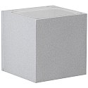 LED Outdoor Wall spot Type No. 2372 - 2-sided, wide/wide, square, IP44, 230V AC/DC, 2x 3W 3000K 330lm, glass, silver