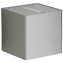 LED Outdoor Wall spot Type No. 2373 - 2-sided, tight/tight, cube, IP44, 2x 3W 3000K 330lm, rigid, stainless steel